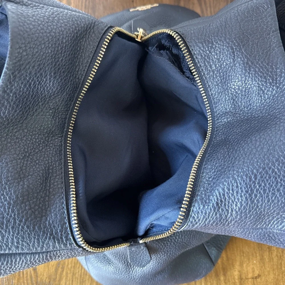 Coach Madison Phoebe Black Pebbled Leather Hobo Tote